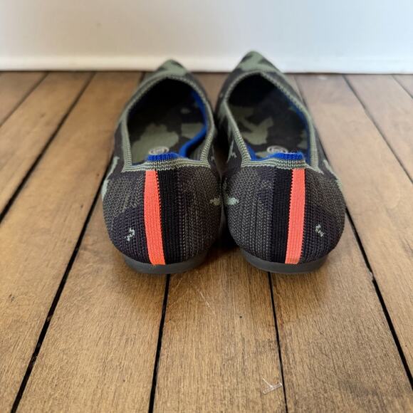 Rothy’s The Point Blue Halo Olive Green Camo Flats 8.5 - Picture 5 of 10
